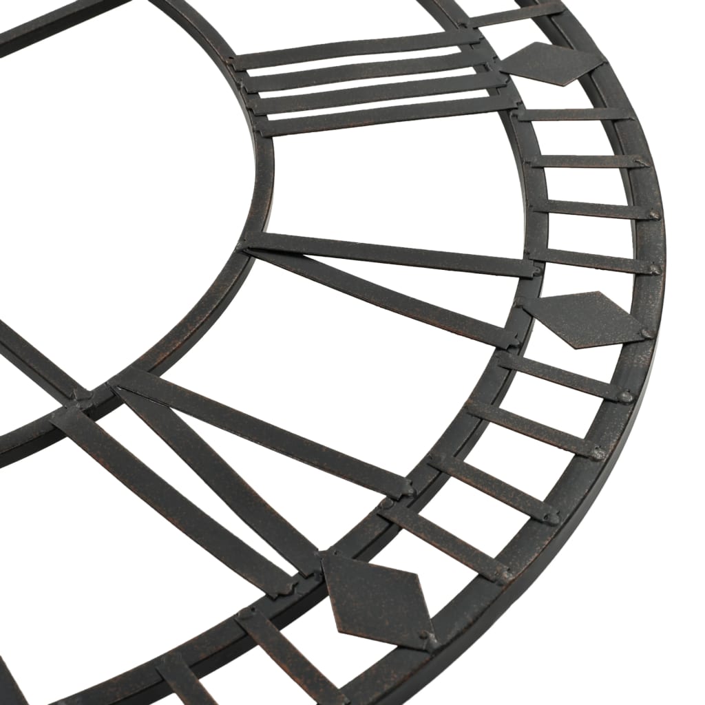 vidaXL Wall Clock | Black | Metal | 60 cm | Clock | Wall Clock | Circular 5