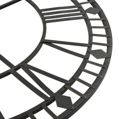 vidaXL Wall Clock | Black | Metal | 60 cm | Clock | Wall Clock | Circular 5