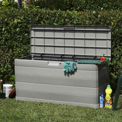vidaXL Outdoor Storage Box | Light grey | Polypropylene | 117x45x56 cm 3