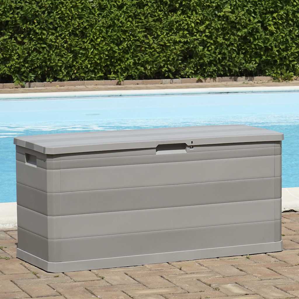 vidaXL Outdoor Storage Box | Light grey | Polypropylene | 117x45x56 cm 5