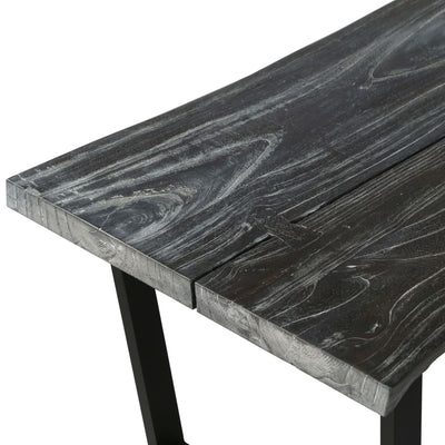 Coffee Table Solid Mindi Wood 102x56x41 cm Grey