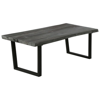 Coffee Table Solid Mindi Wood 102x56x41 cm Grey