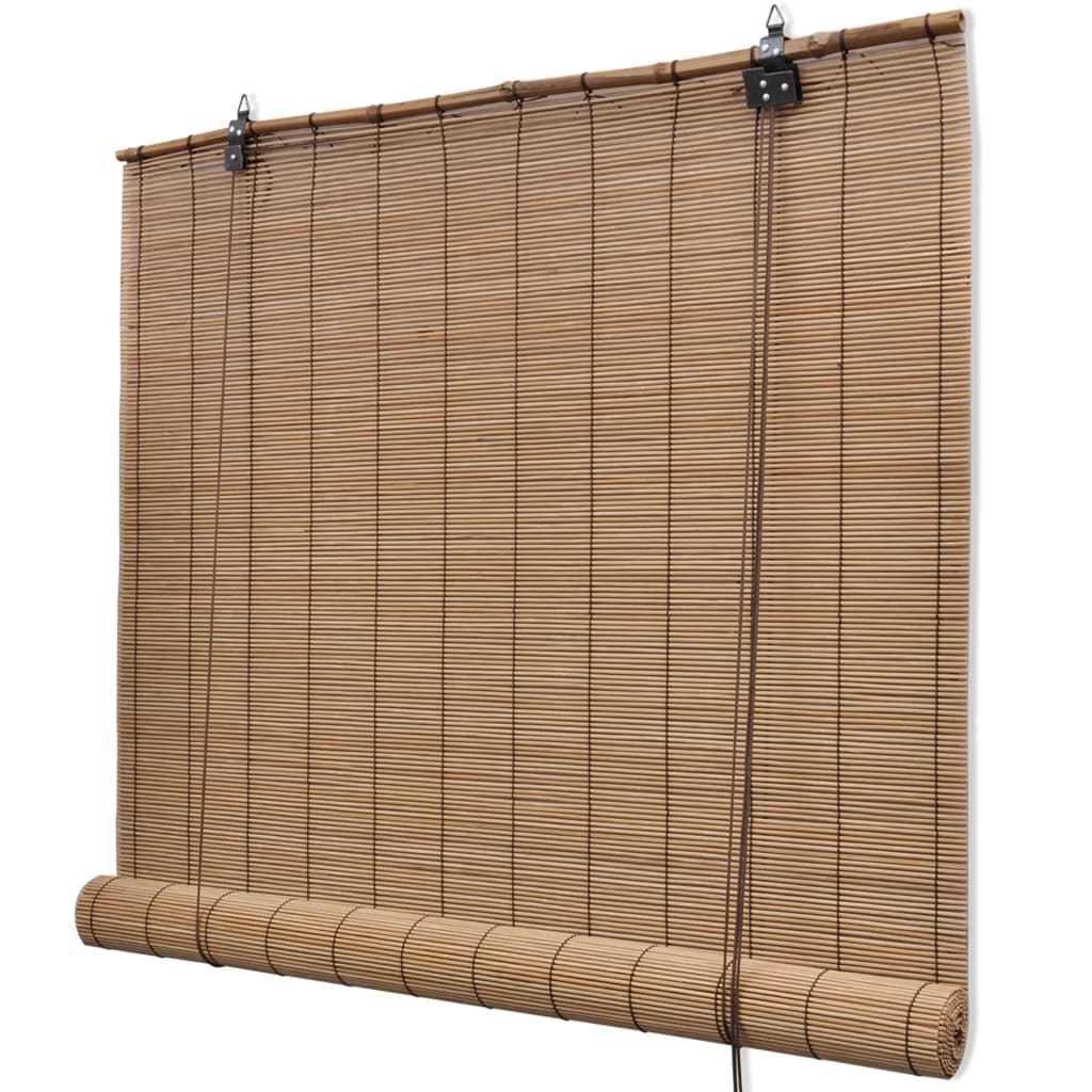 vidaXL Roller Blind Bamboo 100x220 cm Brown 2