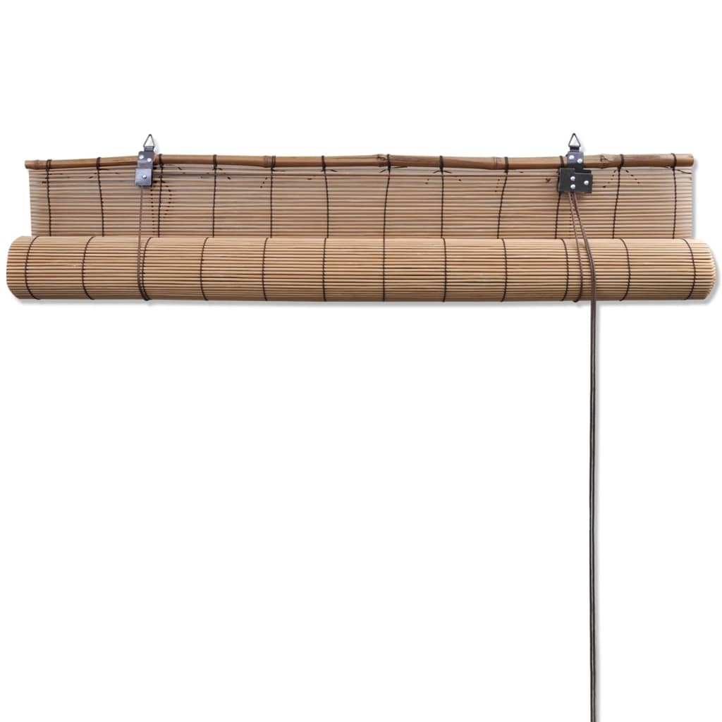 vidaXL Roller Blind Bamboo 100x220 cm Brown 4