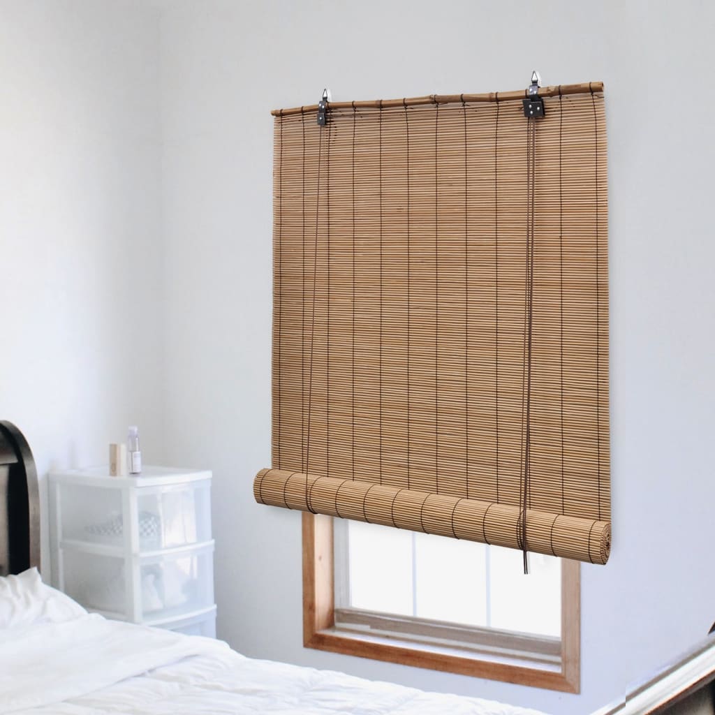 vidaXL Roller Blind Bamboo 100x220 cm Brown 1