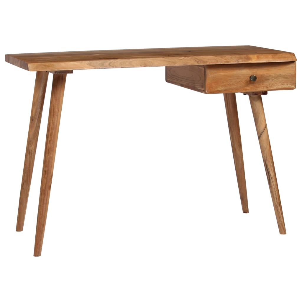245666 vidaXL Writing Table Solid Acacia Wood 110x50x76 cm 4