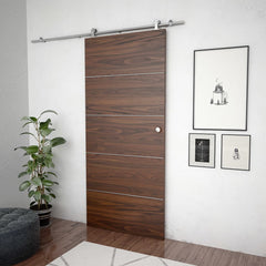 142825 vidaXL Sliding Door Hardware Kit 183 cm Stainless Steel Silver 3