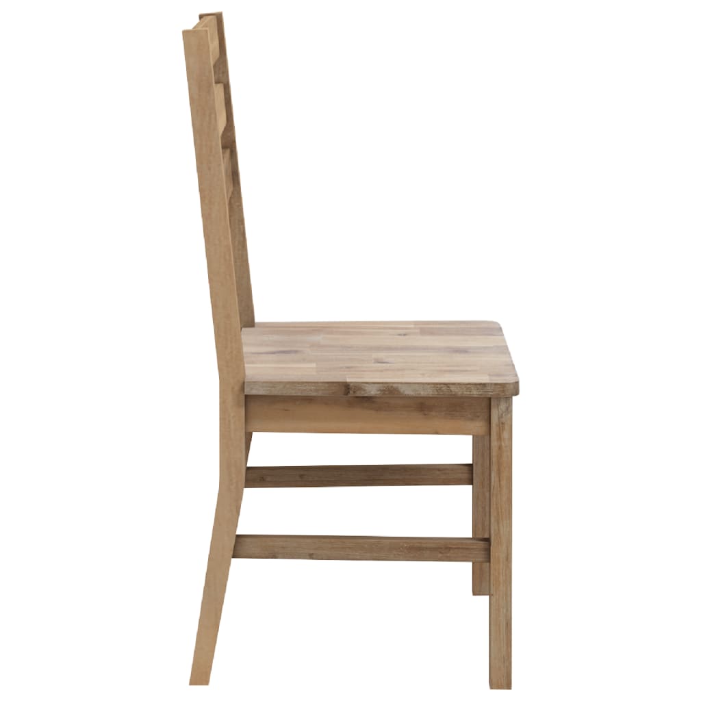 vidaXL Dining Chairs 2 pcs Solid Acacia Wood 5