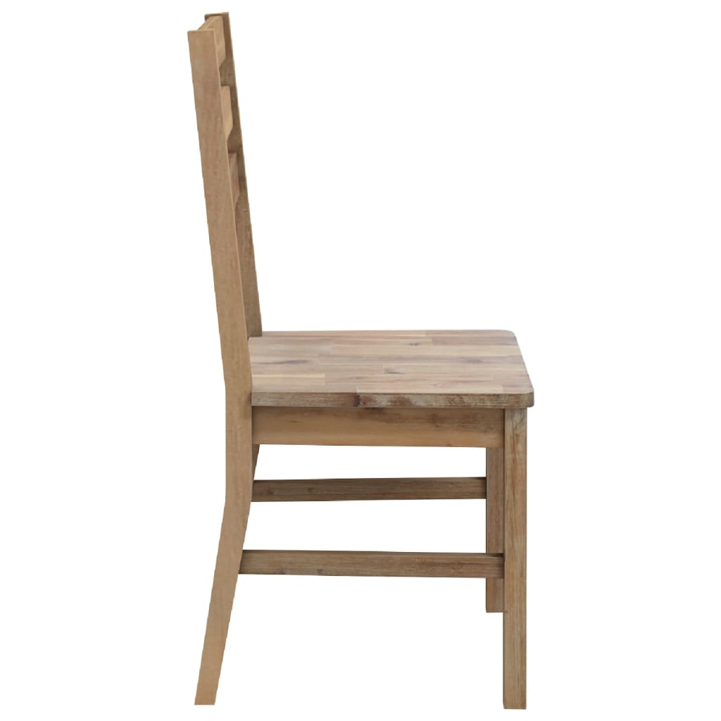 vidaXL Dining Chairs 4 pcs Solid Acacia Wood 5