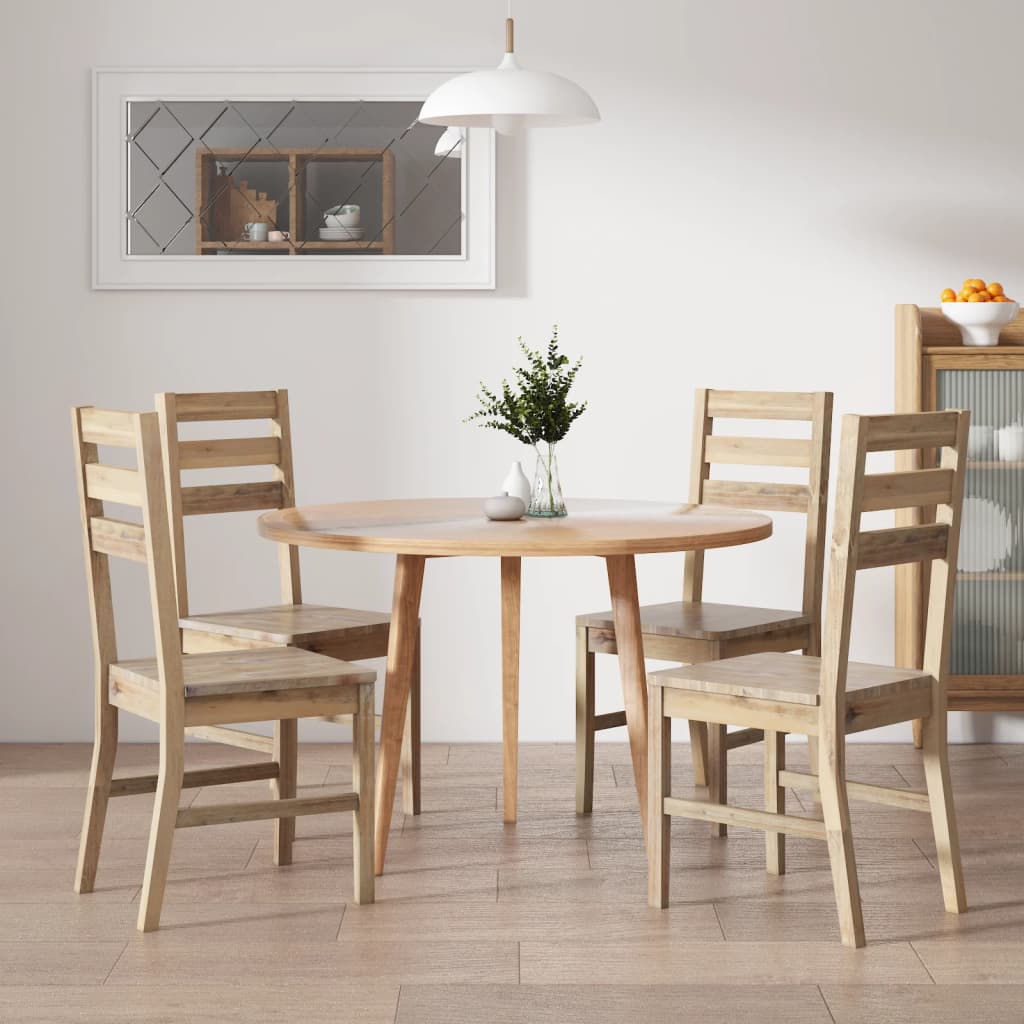vidaXL Dining Chairs 4 pcs Solid Acacia Wood 1