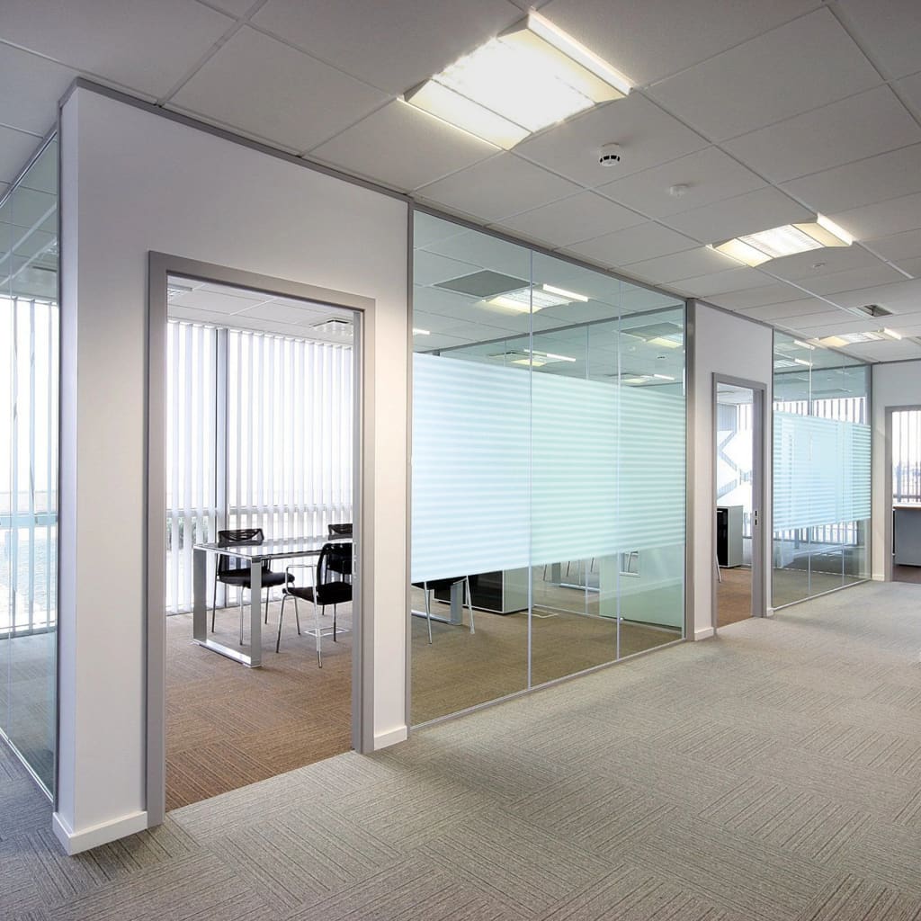 vidaXL Window Film | White with frosted stripes | PVC | 90 cm x 20 m 5
