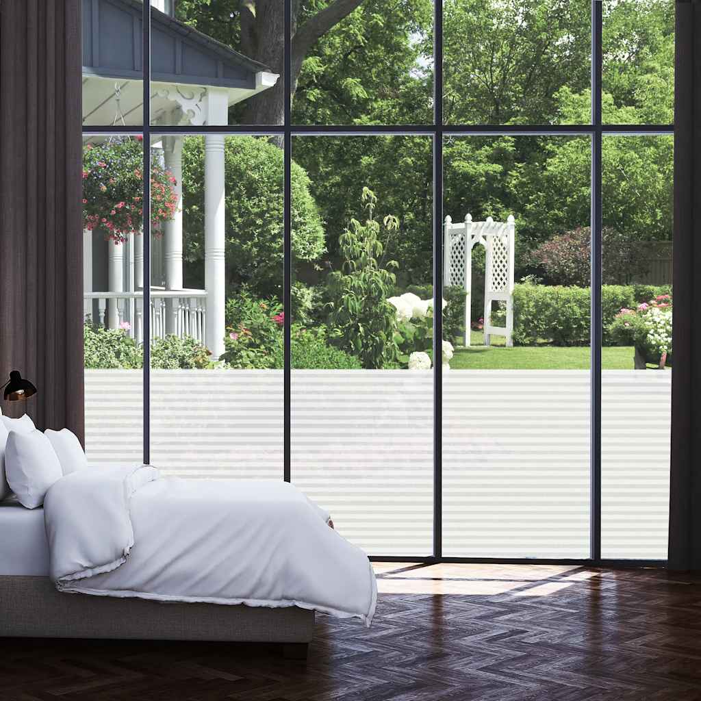 vidaXL Window Film | White with frosted stripes | PVC | 90 cm x 20 m 6