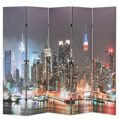 Folding Room Divider New York by Night 200 x 170 cm
