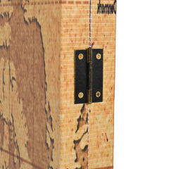 Folding Room Divider World Map Yellow 120 x 170 cm