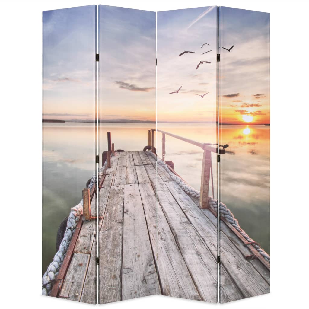 Folding Room Divider Lake 160 x 170 cm 4