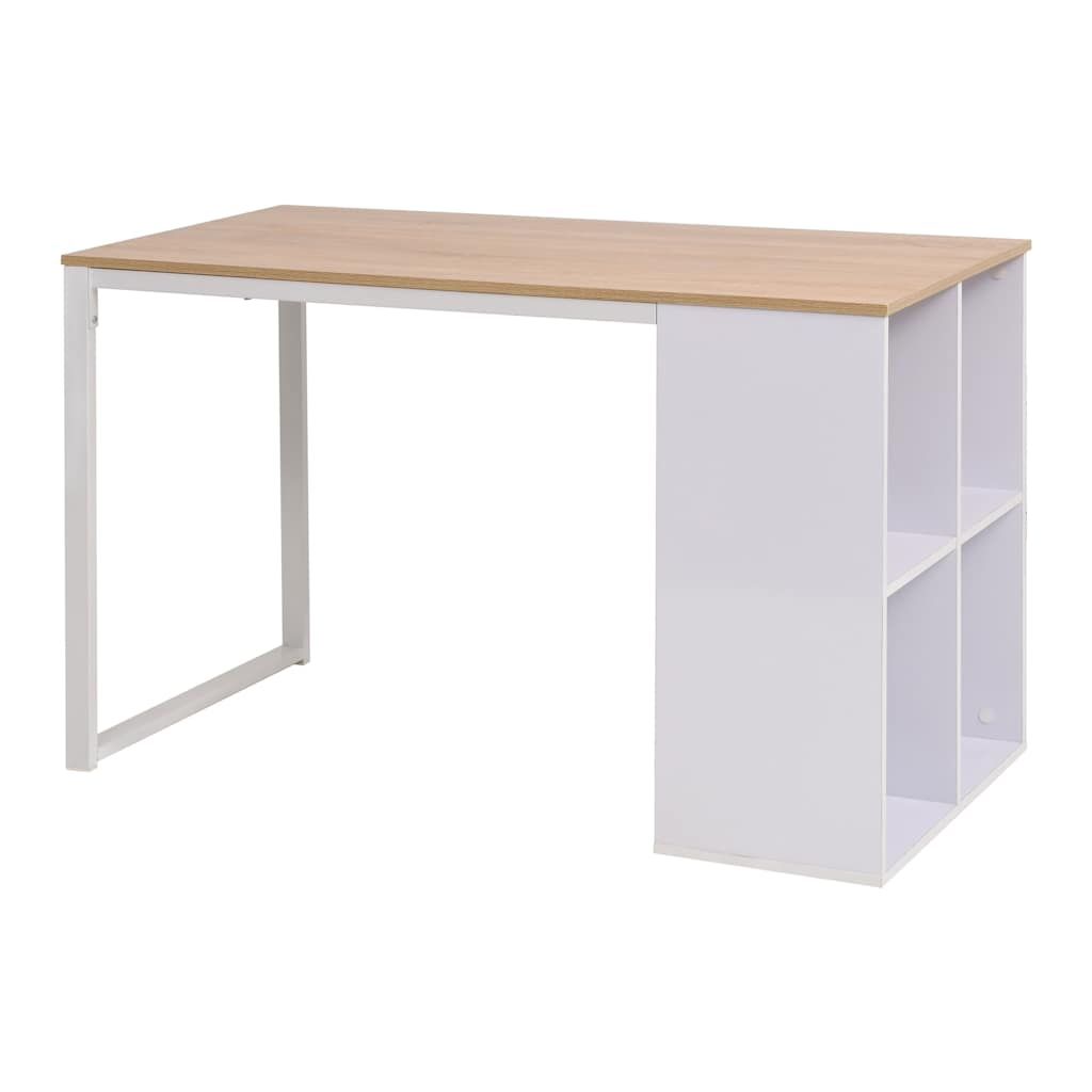 Writing Desk 120x60x75 cm Oak and white