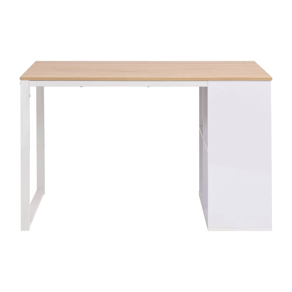 Writing Desk 120x60x75 cm Oak and white