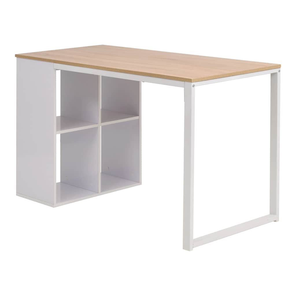 Writing Desk 120x60x75 cm Oak and white