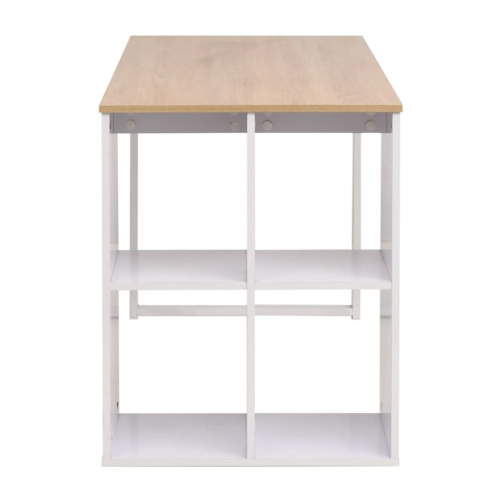 Writing Desk 120x60x75 cm Oak and white