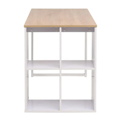 Writing Desk 120x60x75 cm Oak and white