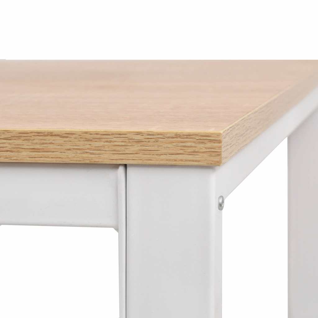 Writing Desk 120x60x75 cm Oak and white