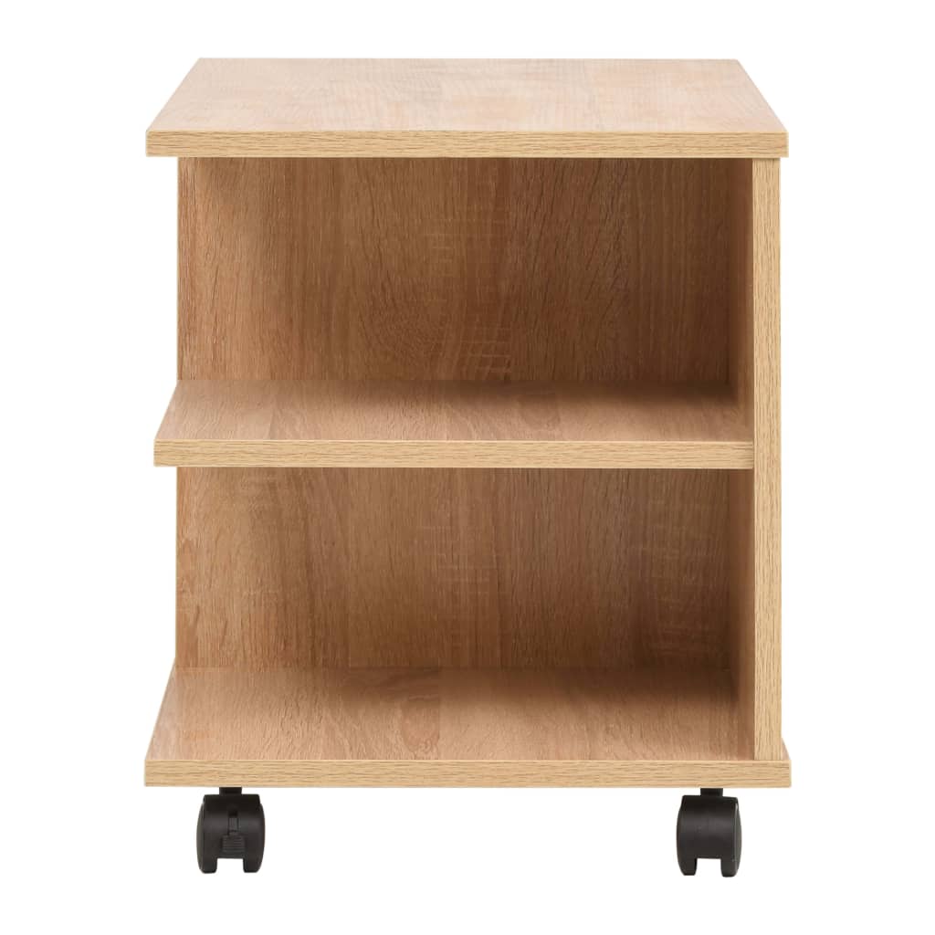 vidaXL Rolling Shelf | Oak | Engineered wood with melamine finish | Medium 3
