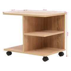 vidaXL Rolling Shelf | Oak | Engineered wood with melamine finish | Medium 6