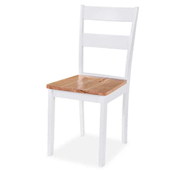 vidaXL Dining Chairs 6 pcs White Solid Rubber Wood 2