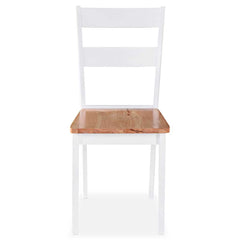 vidaXL Dining Chairs 6 pcs White Solid Rubber Wood 3