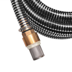 vidaXL Suction Hose | Black | Plastic, Brass | 4m length | Suction Hose 4