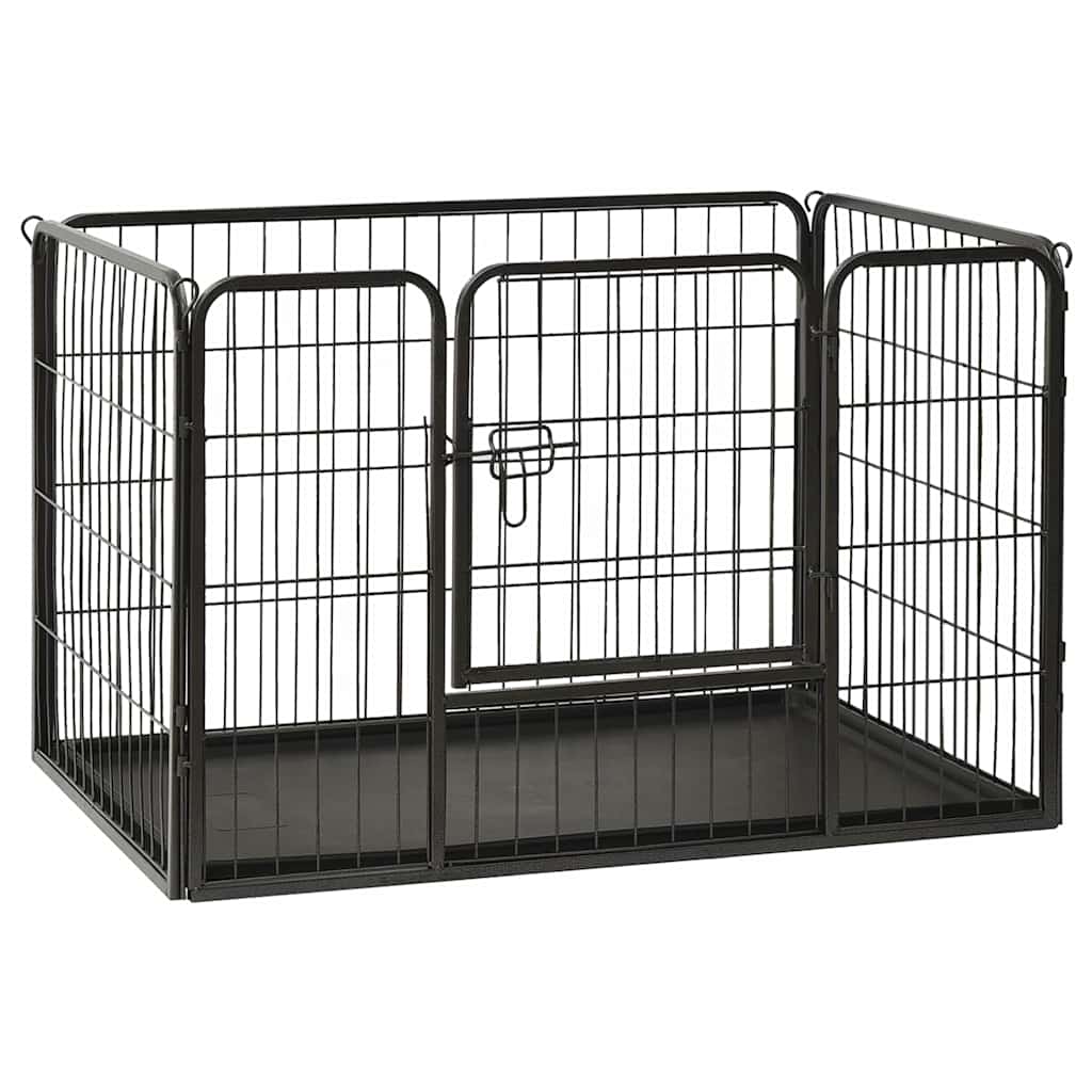 170575 vidaXL Puppy Playpen Steel 91,5x59x61 cm 1