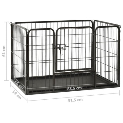 Puppy Playpen Steel 91.5x59x61 cm