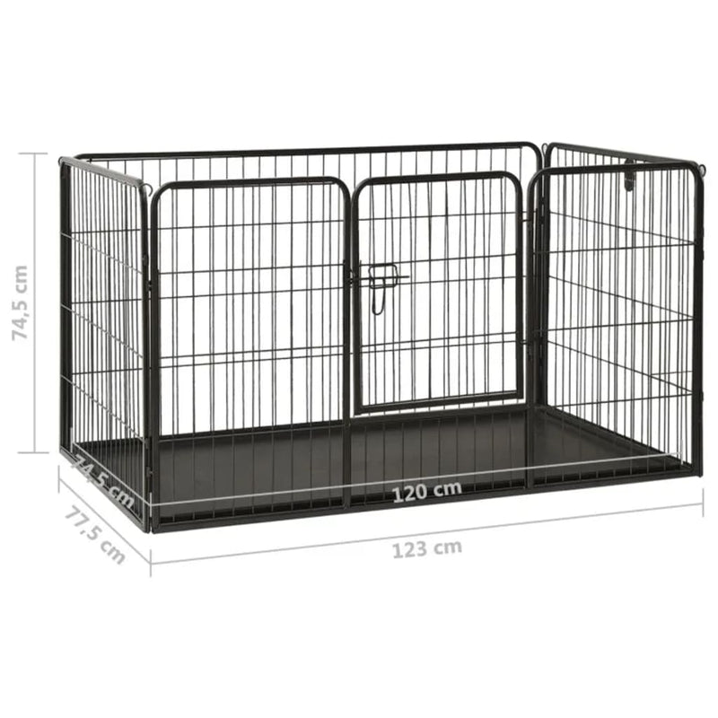 Puppy Playpen Steel 123x77.5x74.5 cm