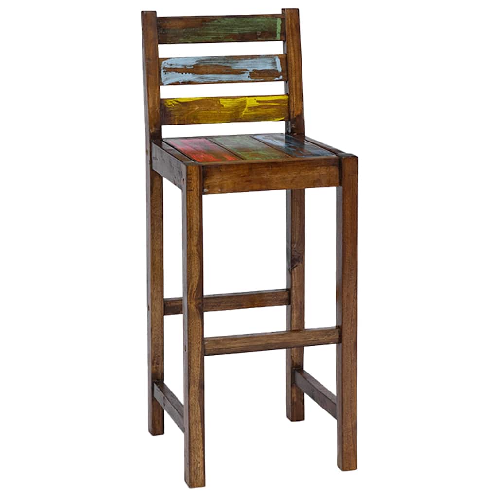 vidaXL Bar Stools 2 pcs Solid Reclaimed Wood 1
