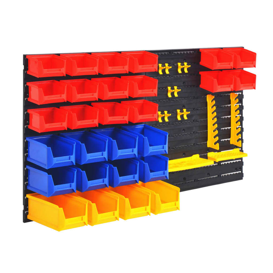 142818 vidaXL Wall-Mountable Garage Tool Organiser 1