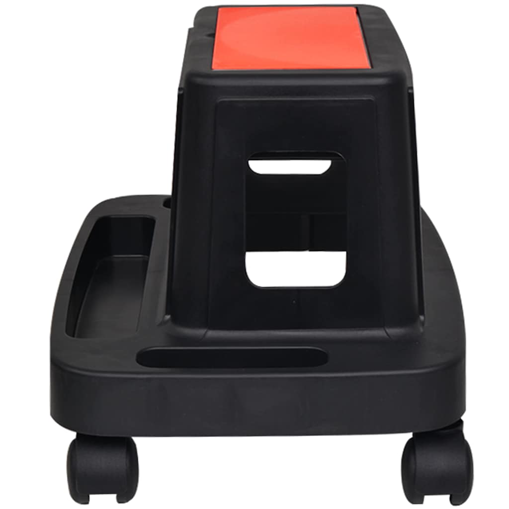vidaXL Rolling Workshop Stool with Storage 150 kg 3