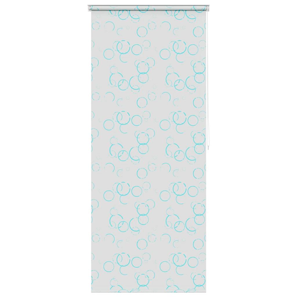 vidaXL Shower Roller Blind | see-through with blue bubbles 2