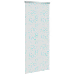 vidaXL Shower Roller Blind | see-through with blue bubbles 3