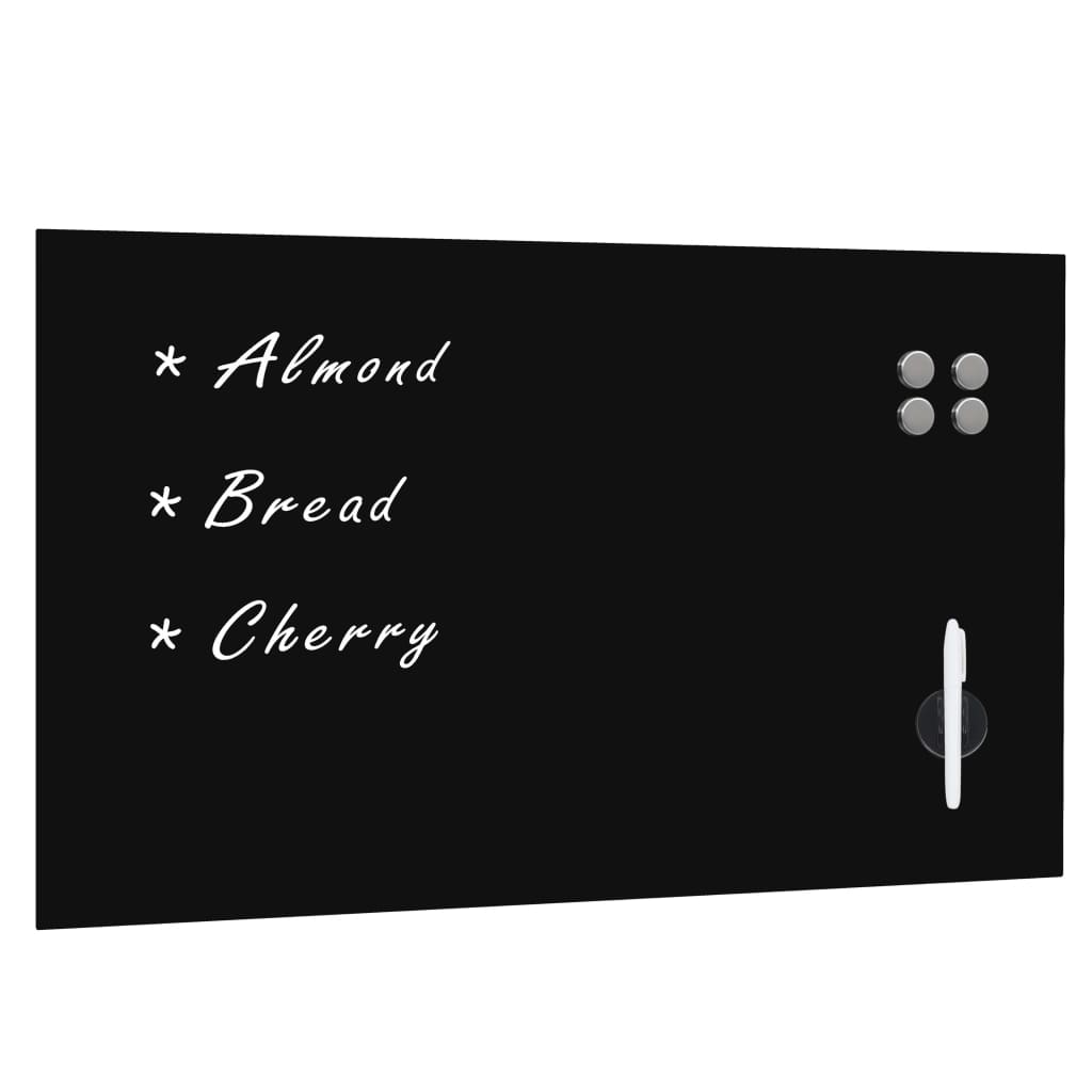 vidaXL Wall Mounted Magnetic Board Glass with Accessories