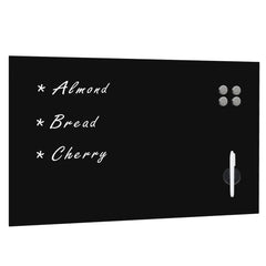 vidaXL Wall Mounted Magnetic Board Glass with Accessories