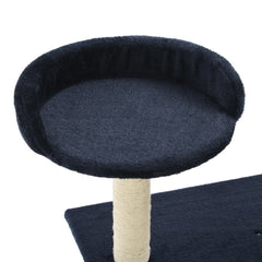 vidaXL Cat Tree | Dark Blue | Engineered wood, Carton, Plush fabric, Sisal rope 5