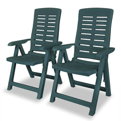 vidaXL 3 Piece Bistro Set Plastic Green 4