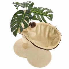 vidaXL Cat Tree | Beige and Brown | Particle Board, Plush, Sisal Rope | Small 5