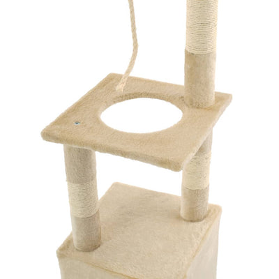 Cat Tree with Sisal Scratching Posts 109 cm Beige