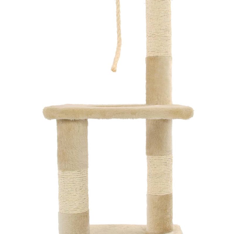 Cat Tree with Sisal Scratching Posts 109 cm Beige