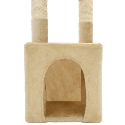 Cat Tree with Sisal Scratching Posts 109 cm Beige