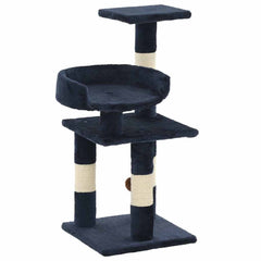 vidaXL Cat Tree | Blue | Particle board, plush, sisal rope | Medium | Durable 1