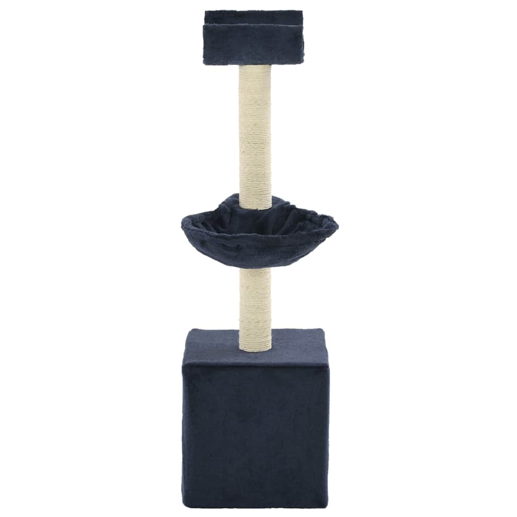 vidaXL Cat Tree with Sisal Scratching Posts 105 cm Blue 3