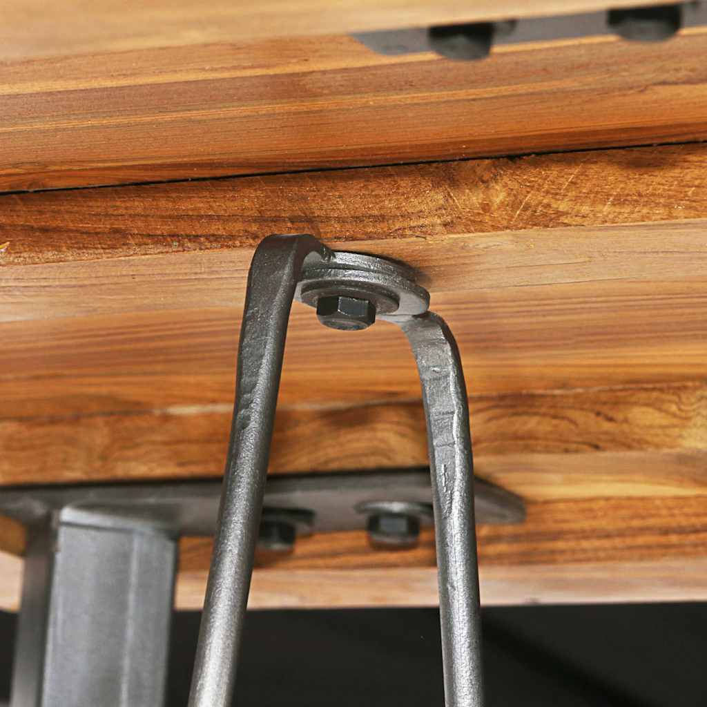 vidaXL Bar Table Solid Reclaimed Teak 60x60x107 cm 6