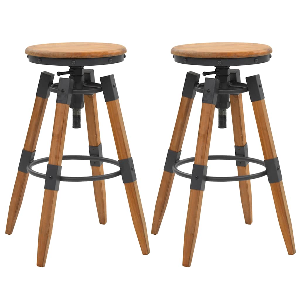 vidaXL Bar Stools 2 pcs Solid Fir Wood 1